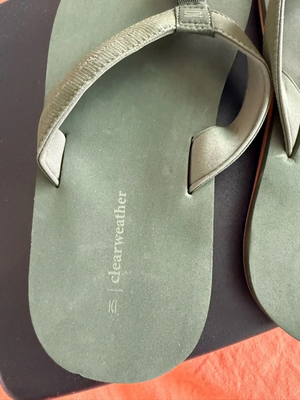 Clearweather Men's Green Neoprene Flip-Flop Sandals